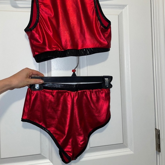 Corona Extra Maggie Barry Crop Top and sexy Booty Short set Red - Picture 6 of 6